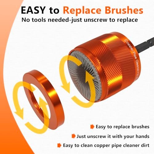 “Drill Pipe Cleaner Set – 1/2″ & 3/4″ Brushes, Hex Shank, Rust & Stain Remover”