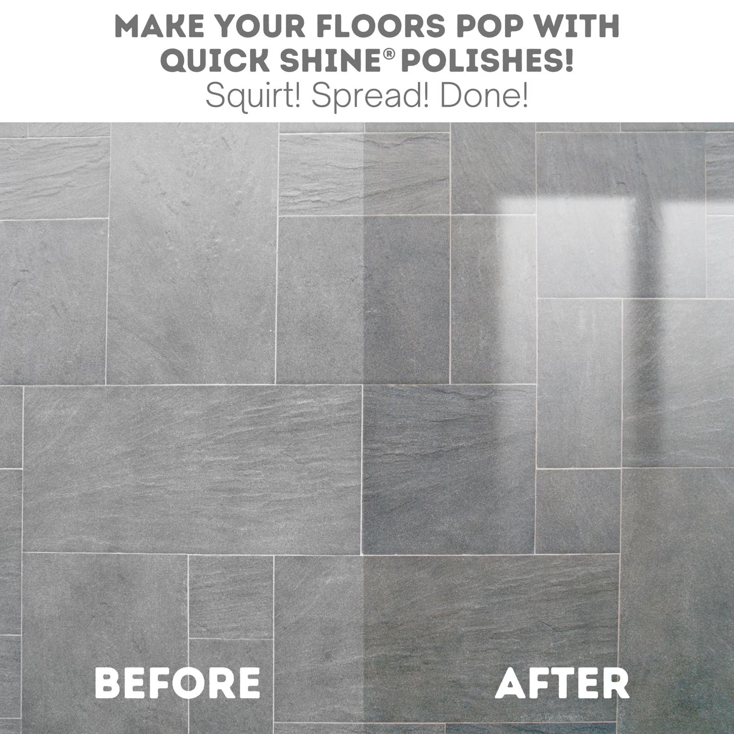 (2 Pack) Quick Shine Multi-Surface Floor Finish, PFAS-Free, Floor Polish 64 oz