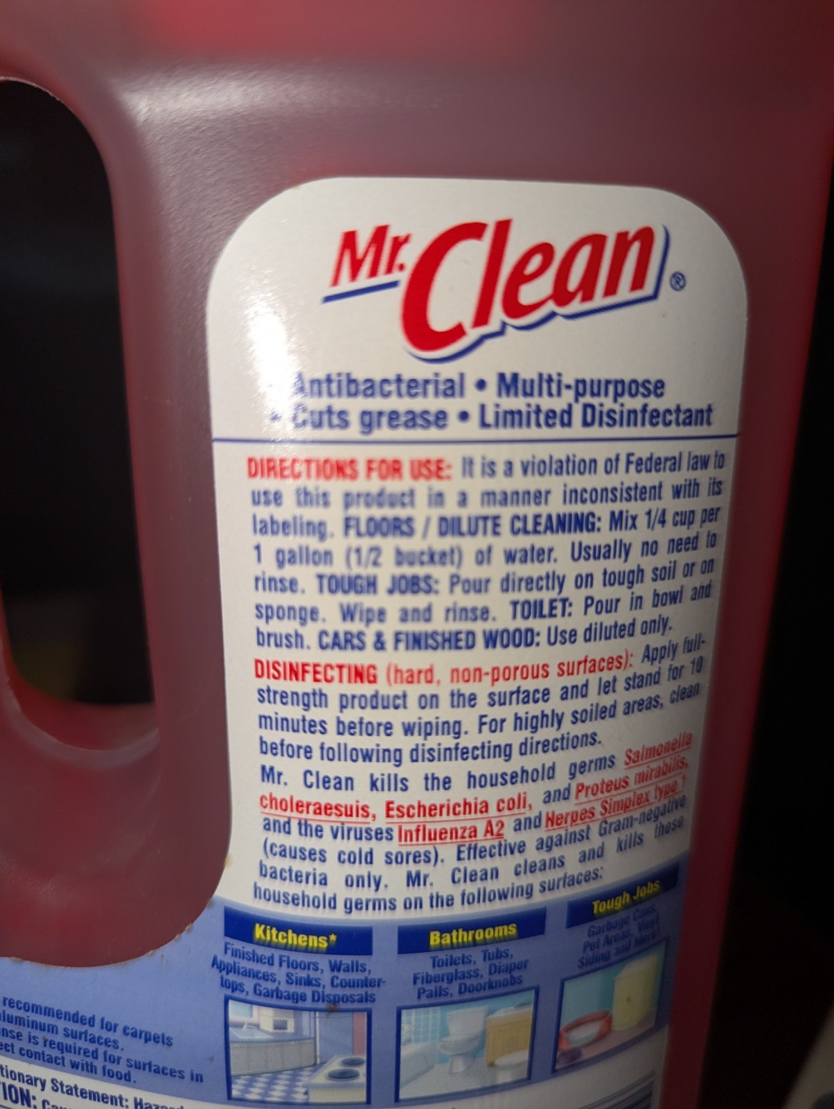Mr. Clean Ultimate Orange Multi Purpose Cleaner New 40oz. Vintage