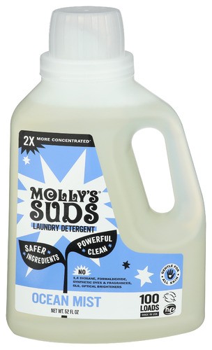 Mollys Suds Liquid Laundry Ocean Mist 52 fl oz (Pack of 6)