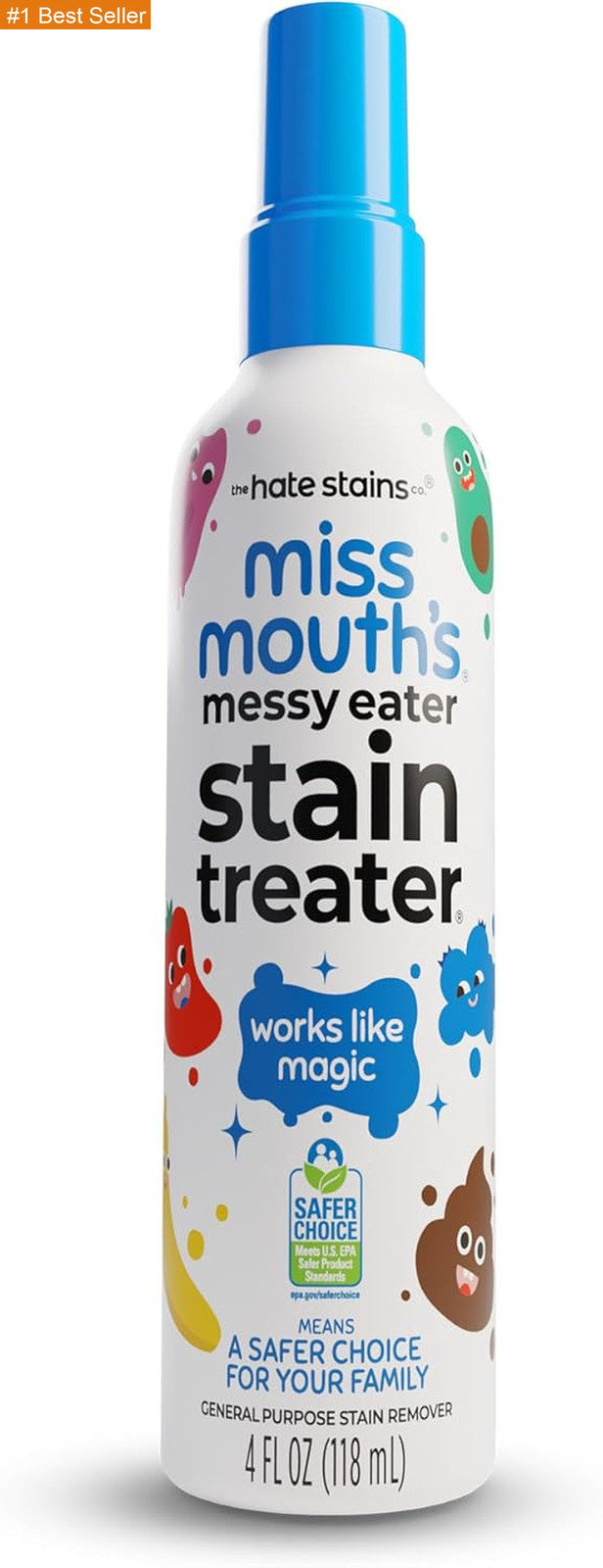 Miss Mouth’S Messy Eater Stain Treater Spray – 4Oz Stain Remover – Newborn & Bab