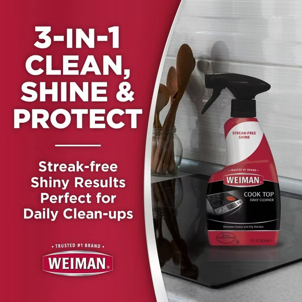 Weiman Unscented Cook Top Daily Cleaning Spray – 12 fl oz