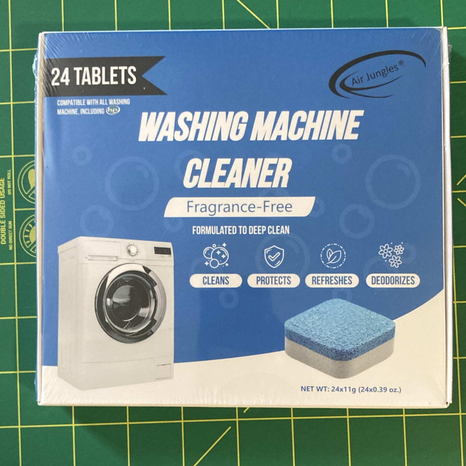 Air Jungles Washing Machine Cleaner Fragrance-Free Tablets 24 Pack