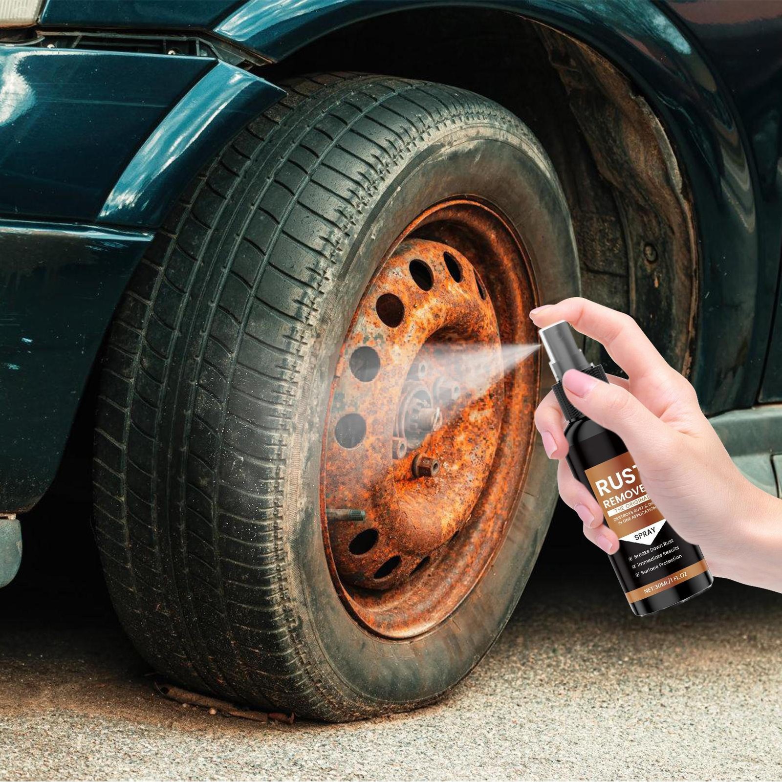 Nexa Rust Remover Metal Spray, 1 Fl.oz Fast Automotive Rust Removal