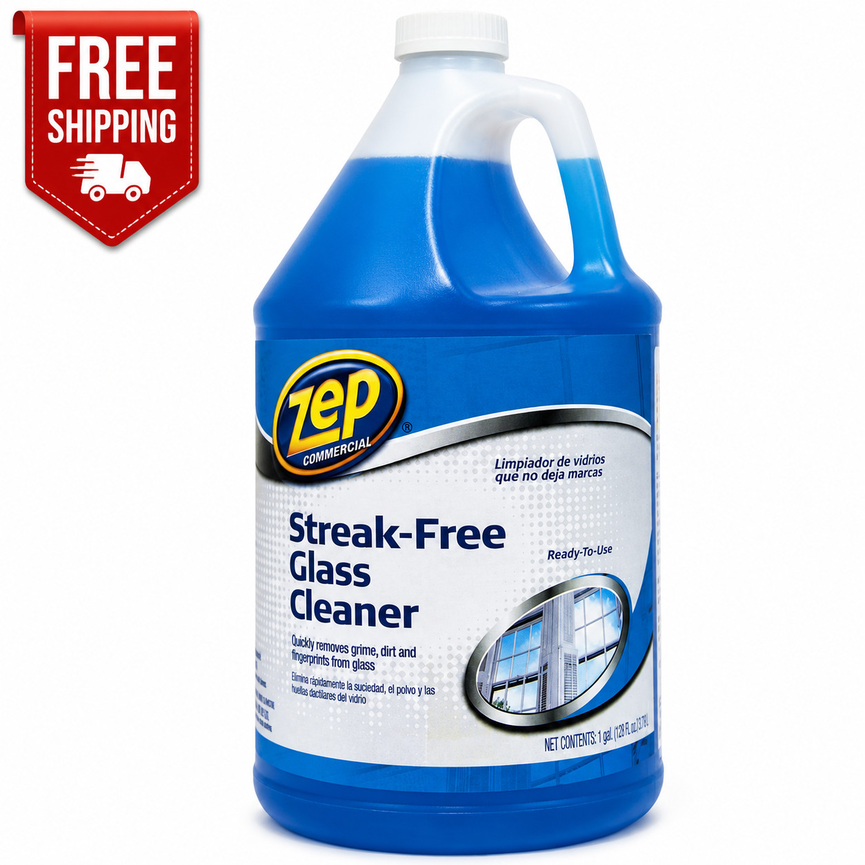 Zep Professional Zep Commercial Streak-Free Glass Cleaner, 1 gal