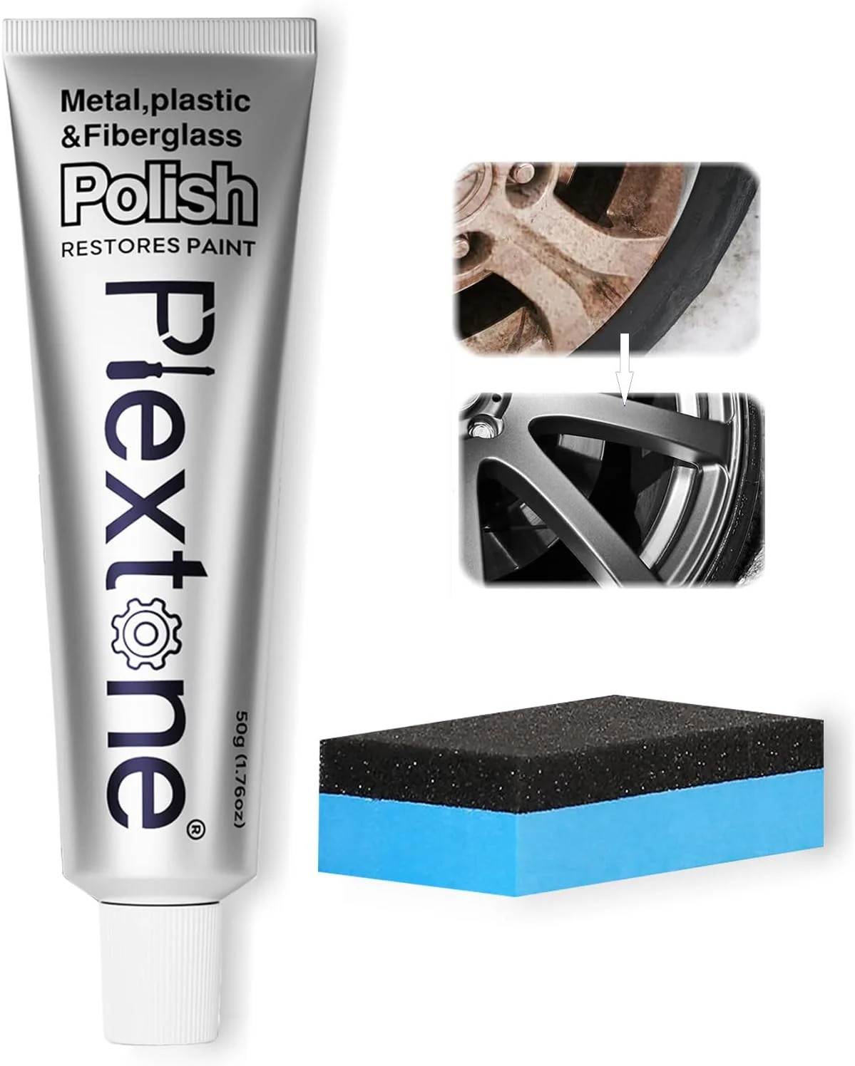 Metal Polish Paste for Home, Bike, Boat and Car Cleaning, Alloy Wheel Cleaner, R
