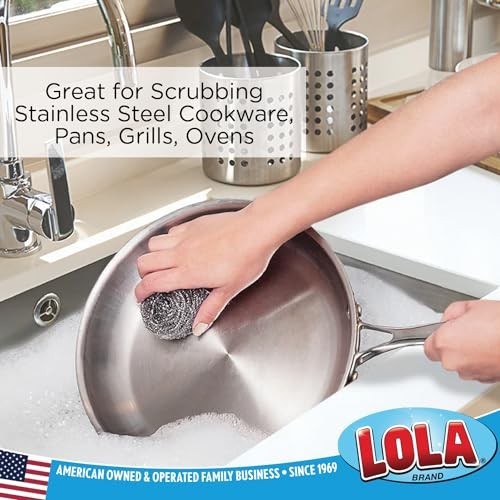 Jumbo Stainless Steel Wool Scourer – 35g Curled Flat Wire for Tough Cookware Cle