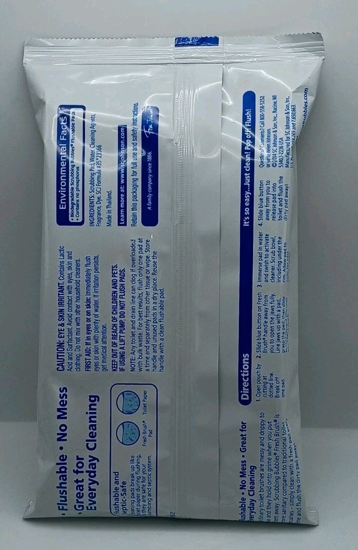 Scrubbing Bubbles Fresh Brush Flushable Refills 10ct. Citrus Scent New Open Box