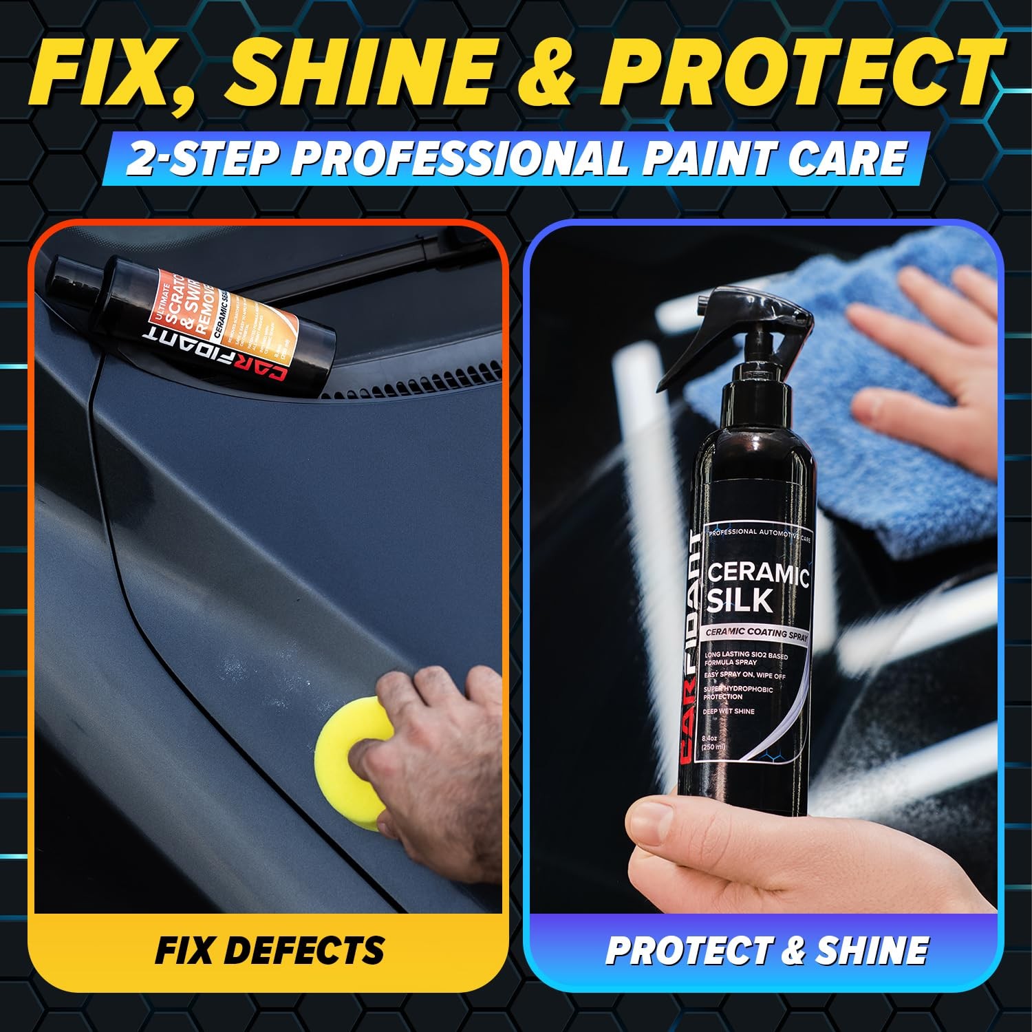Carfidant Scratch & Swirl Remover with Ceramic Silk – Car Scratch Remover for…