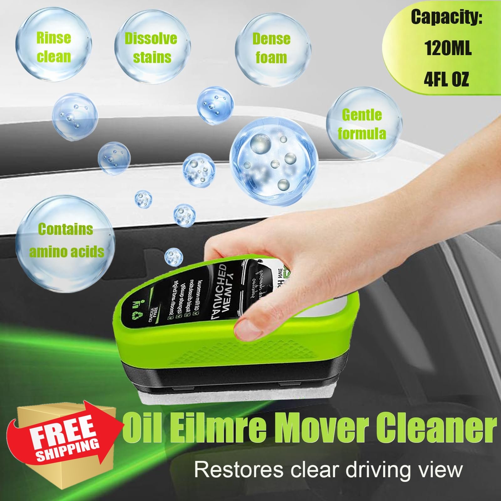 KENDINIX 2pc Clear Vision Windshield Cleaner