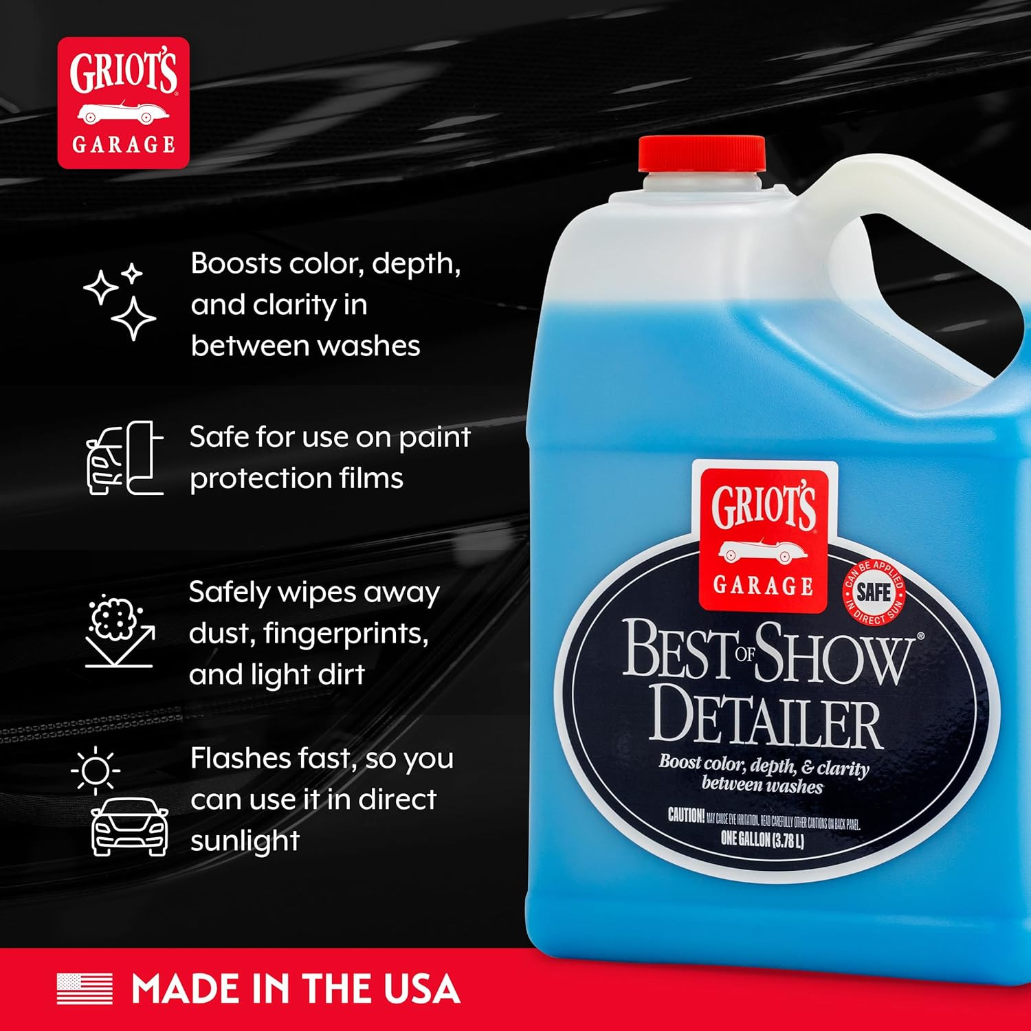 Best of Show Detailer for Car Detailing, Wipes Away Dust, Fingerprints, and Ligh