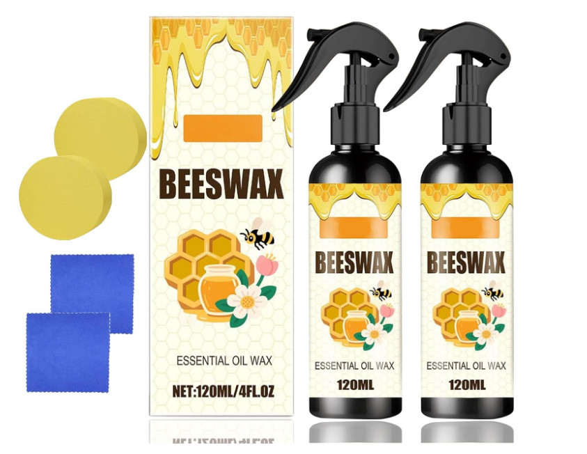 Natural Bee Wax Furniture Polish Spray Micro Molecularized Beeswax 120ml USA X 2