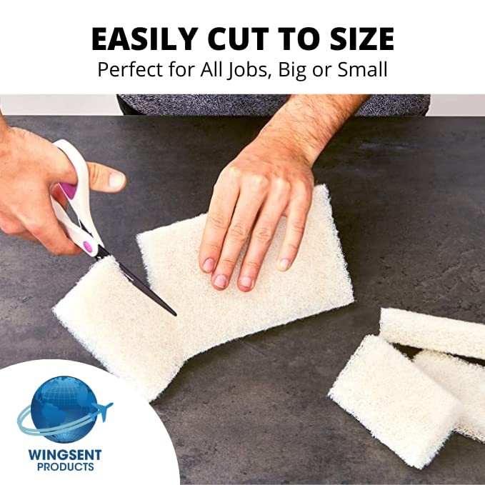 Commercial Light Duty White Scrub Pad – 4.6″ x 10″ Non-Abrasive Cleaning Pad …