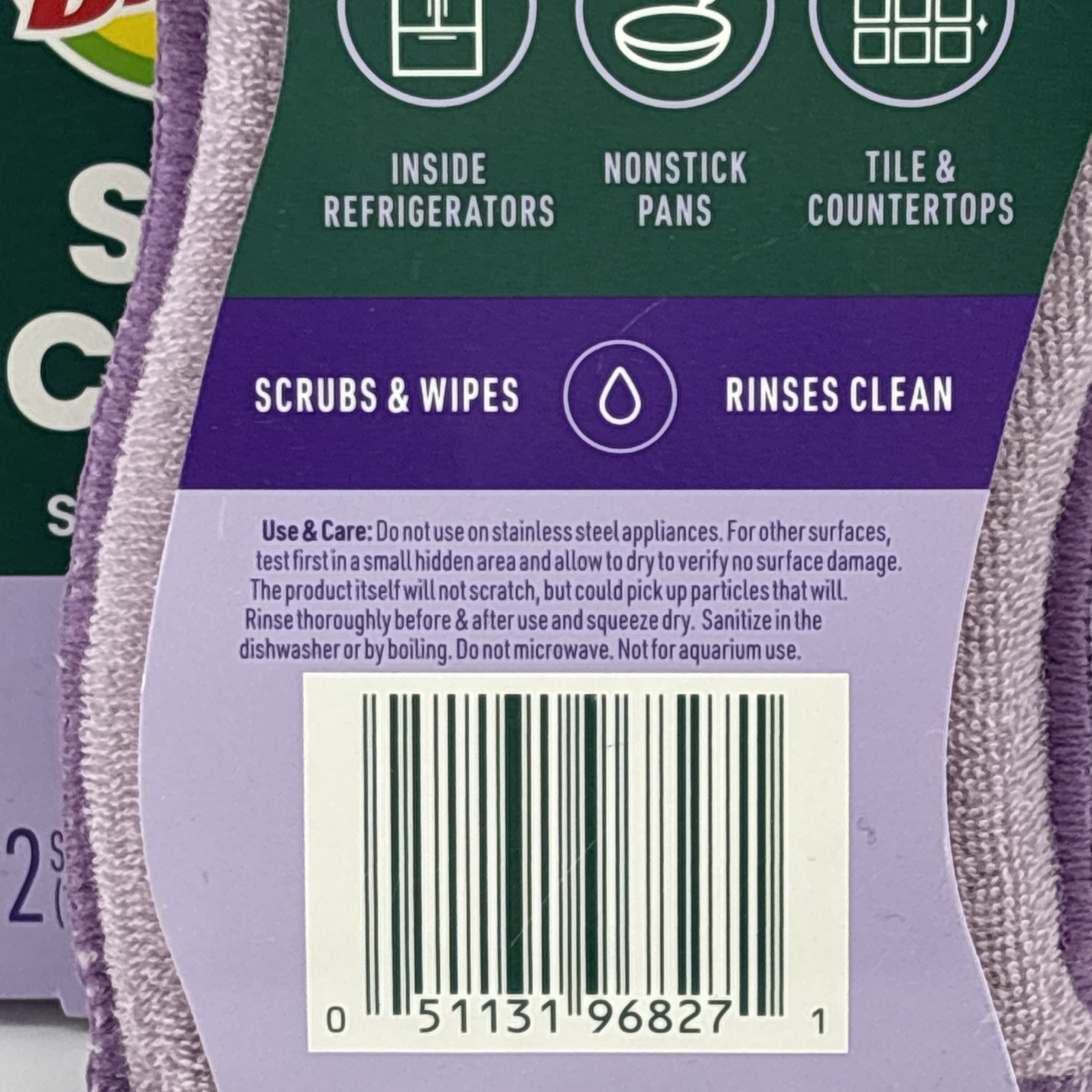 Lot of 3 Scotch-Brite Stay Clean Non-Scratch Scrubbing Pads 2-Pack 3M NEW