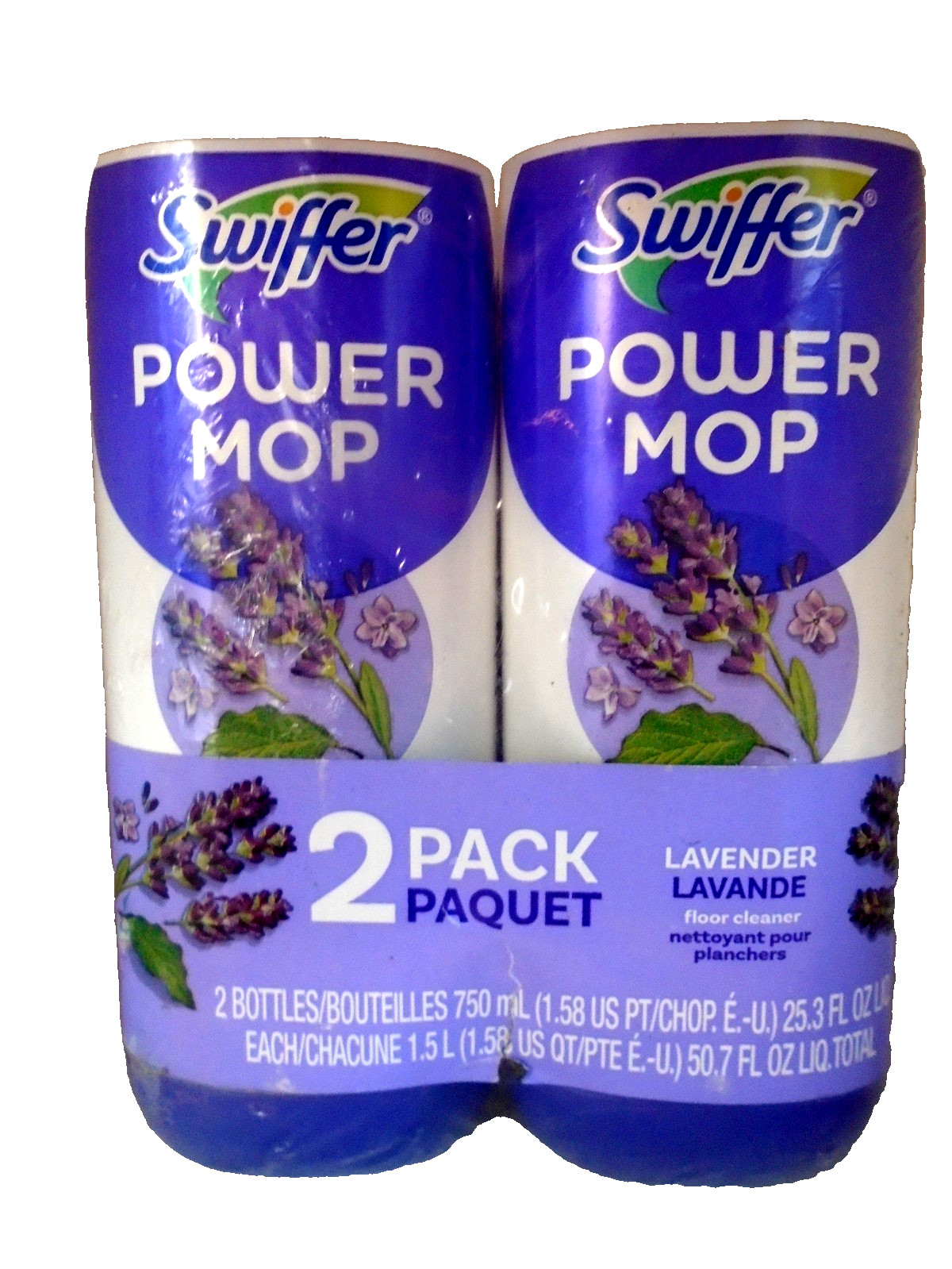 Swiffer Lavender Scent Powermop Multi-Surface Floor Cleaner 2 Pk – 25.3 Oz Each