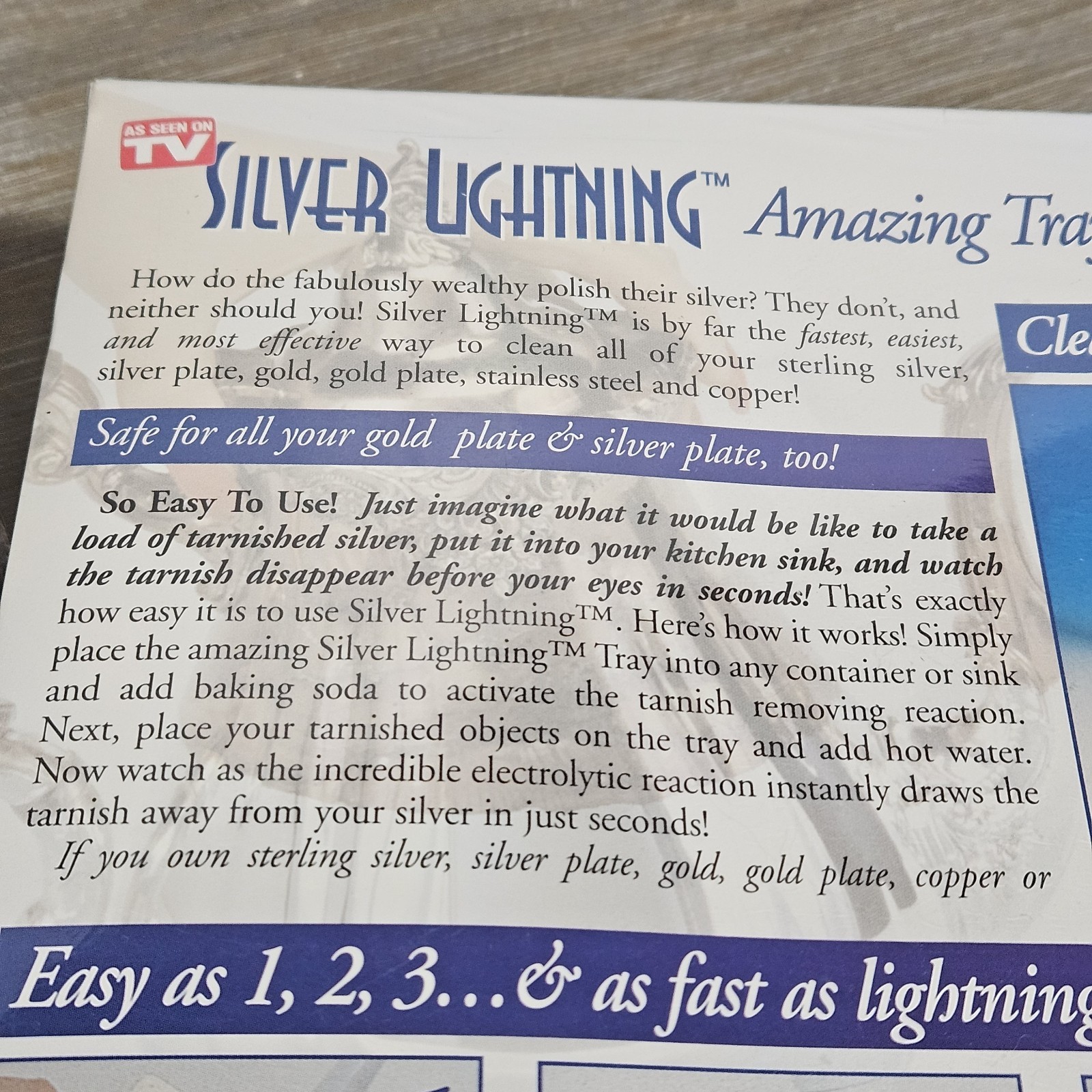 Silver Lightning Jewelry Cleaner Tarnish Remover As Seen on TV Gold Copper Steel