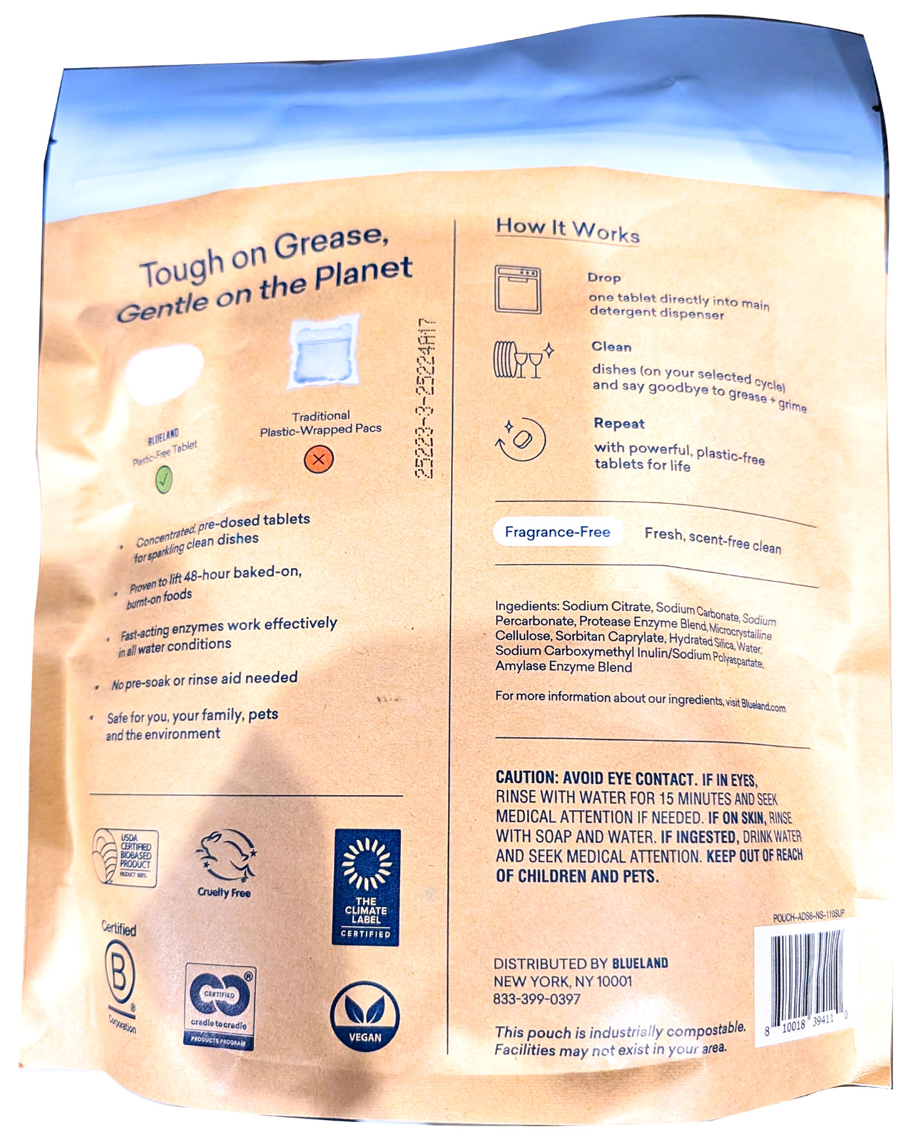 Blueland Dishwasher Detergent Tablets 110 Count