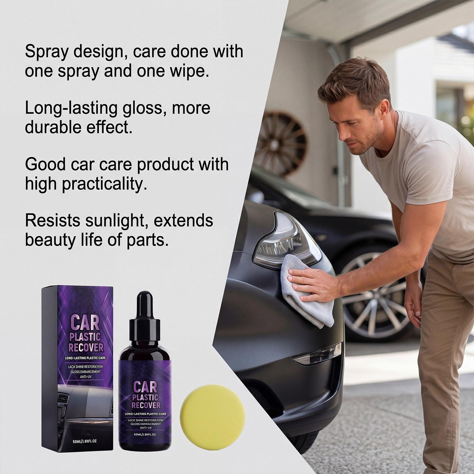 Vehicle Interior Cleaner 50ml Deep Cleaning Long Lasting Car Trim