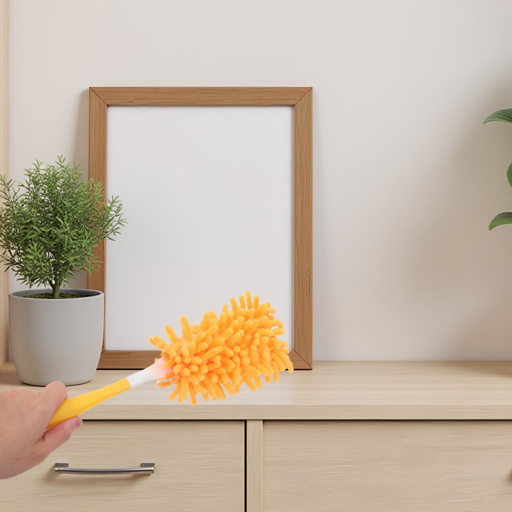 1Set Reusable Chenille Dusting Brush for Car Interior Home Walls and Fan Blades