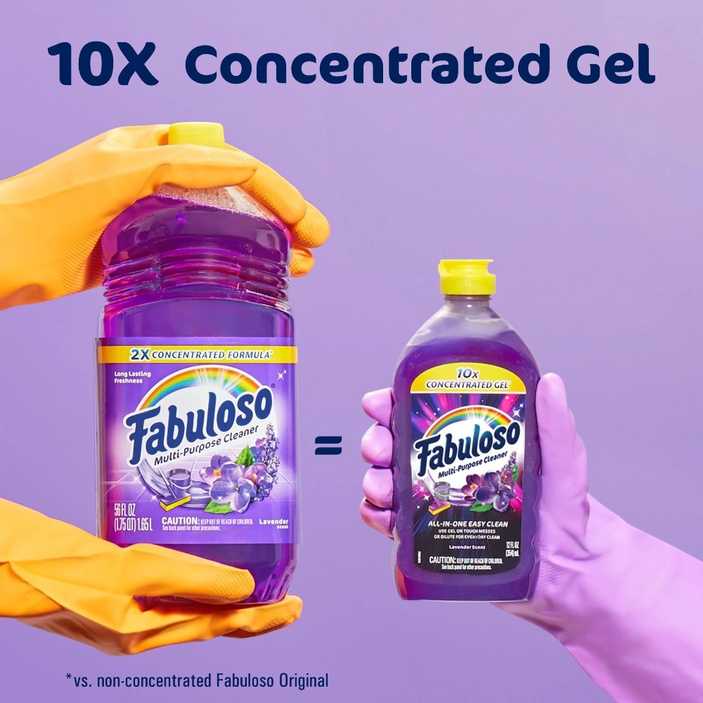 Fabuloso 10X Concentrated Gel, Multi-Purpose Cleaner, Lavender Scent,12 fl oz