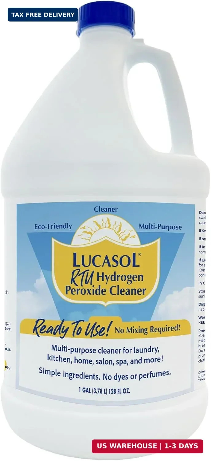 Lucasol Hydrogen Peroxide 3% Food Grade Ready to Use Cleaner – 1 Gallon (128 Fl