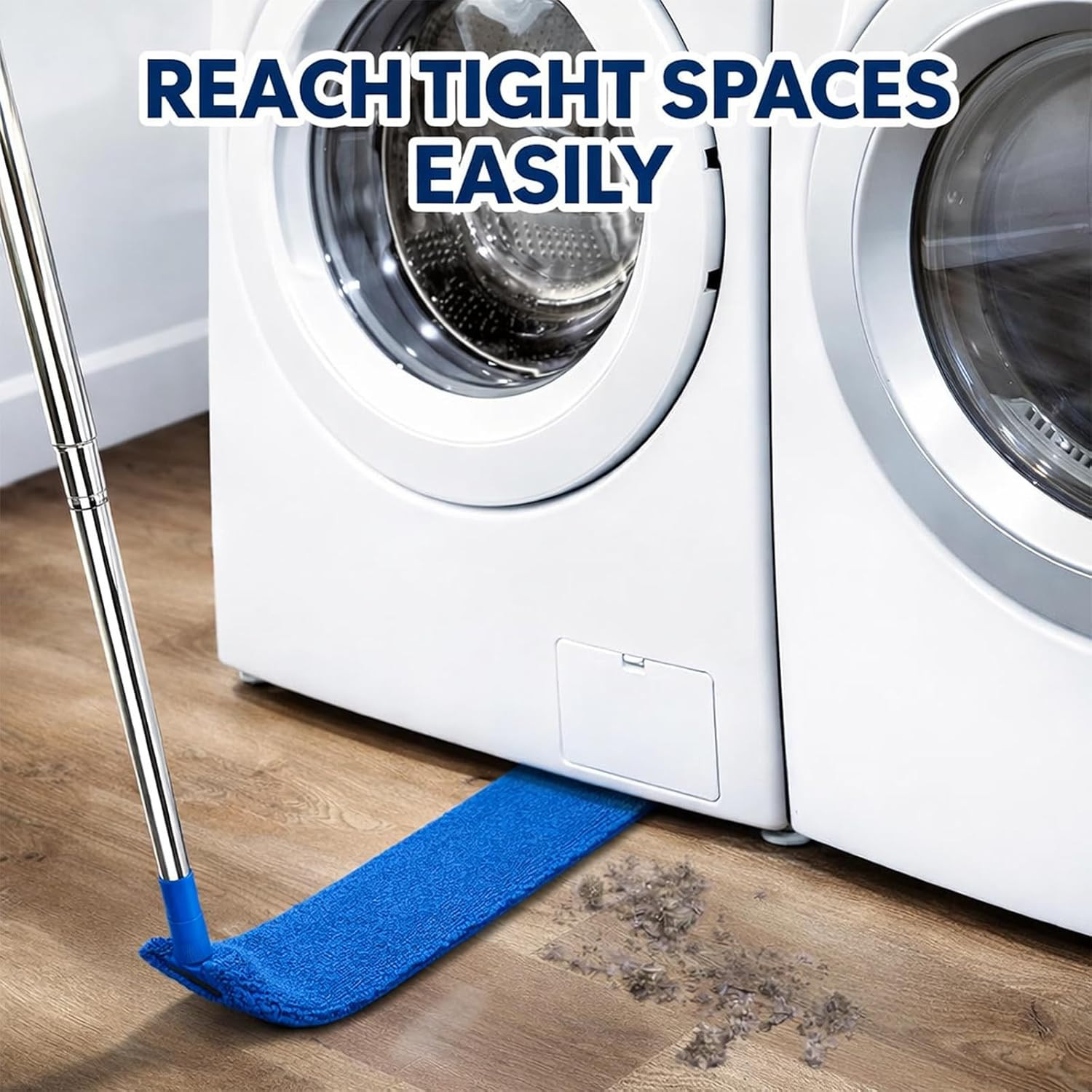 Retractable Gap Dust Cleaner with Extension Pole 30” to 100”, Cleaning Tools w