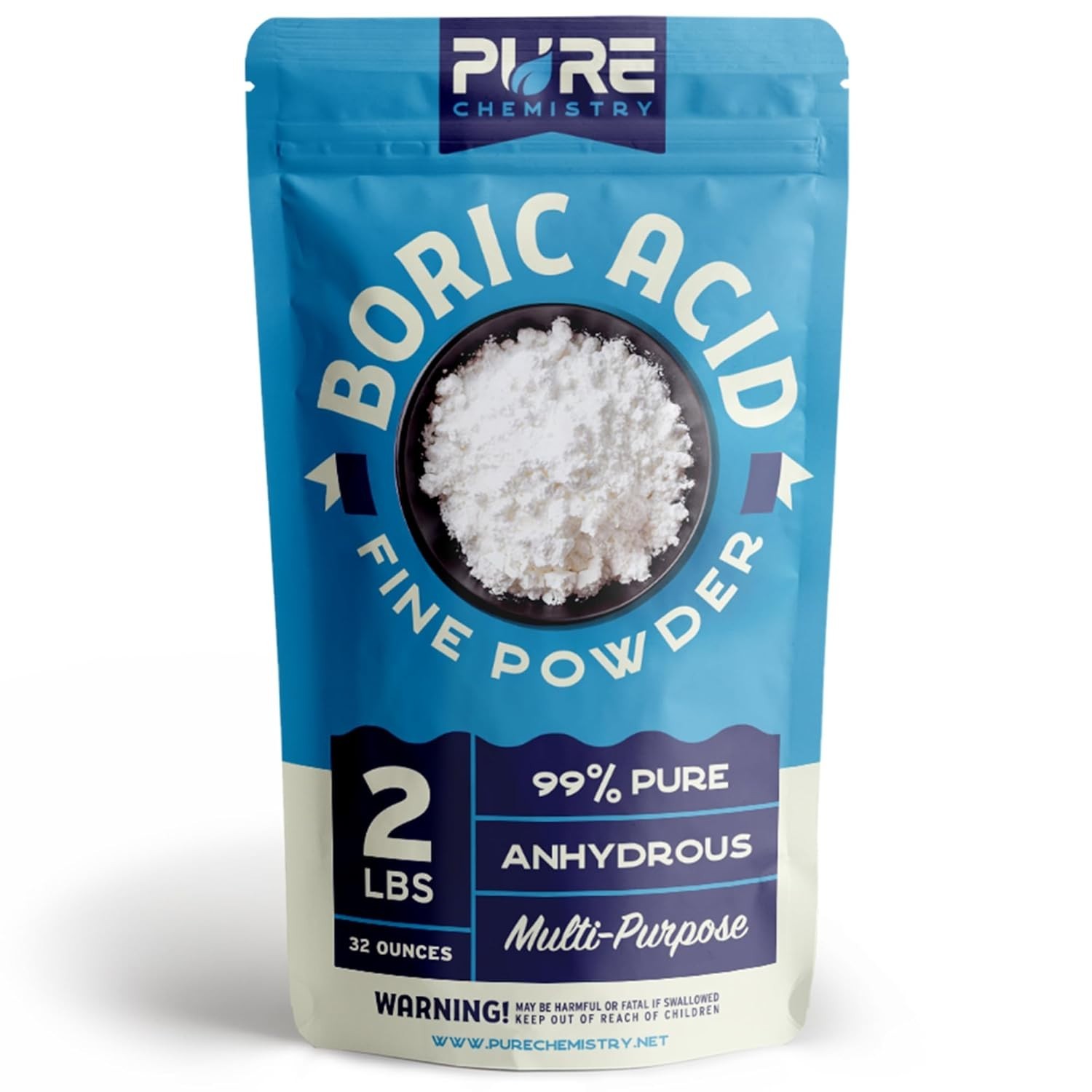 2 lbs Boric Acid Granular Powder – Fast-Acting Stain Remover & Odor Eliminator