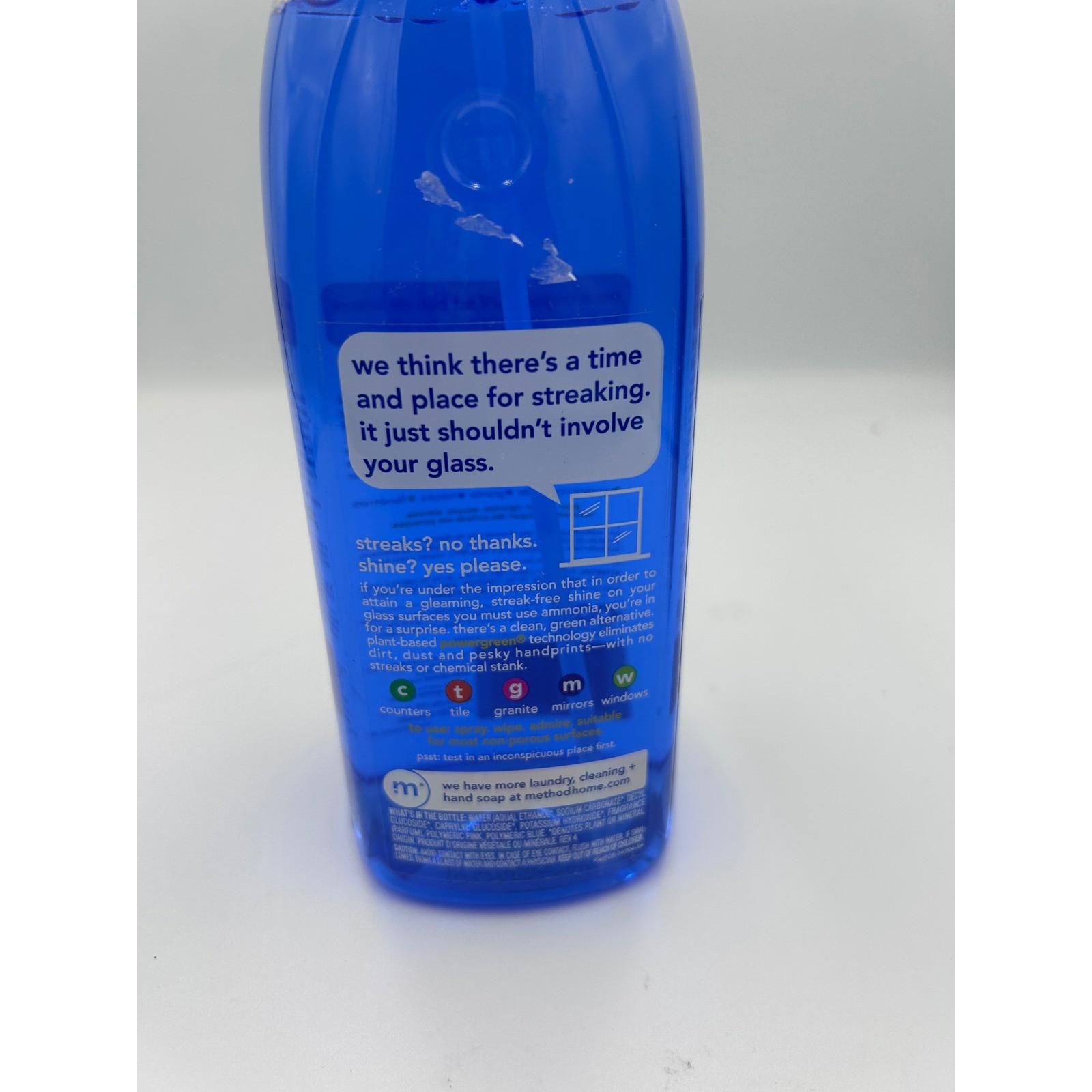 Method Glass + Surface Cleaner Naturally Derived Mint Scent 28oz 828ml Bottle