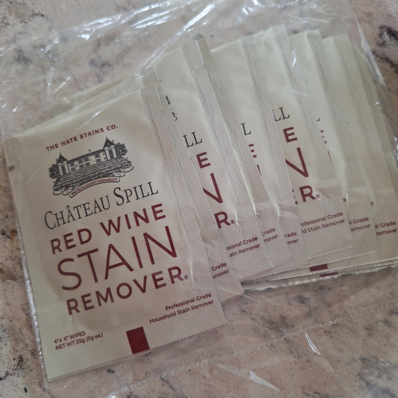 CHATEAU SPILL Red Wine Stain Remover Spray 4 Oz + 10 WIPES Hate Stains Company