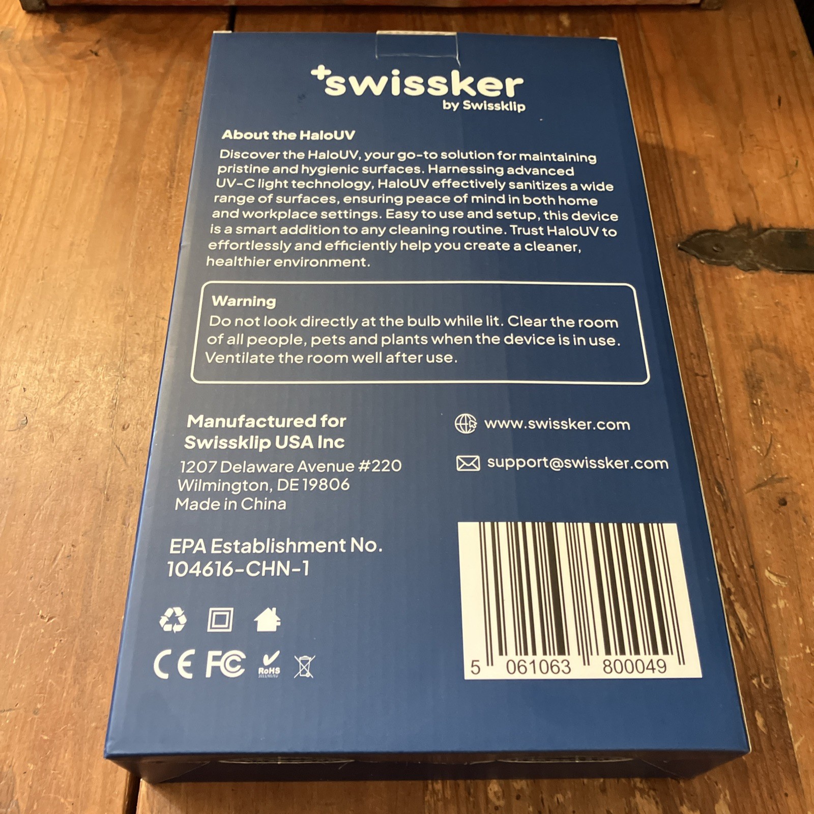 HaloUV Swissker by Swissklip, HaloClean UV Original, Home Disinfection Device