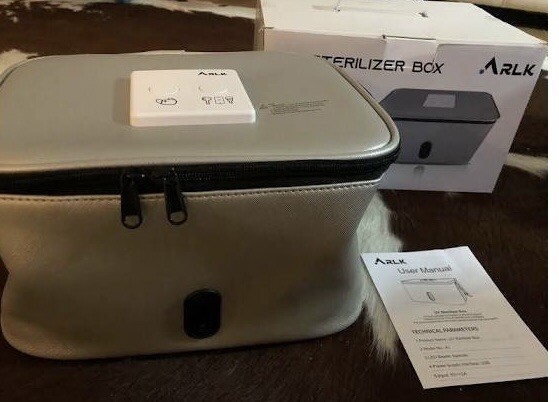 UV Disinfection Bag Foldable Travel LED USB UV Sterilizer Box – Silver NIB!!