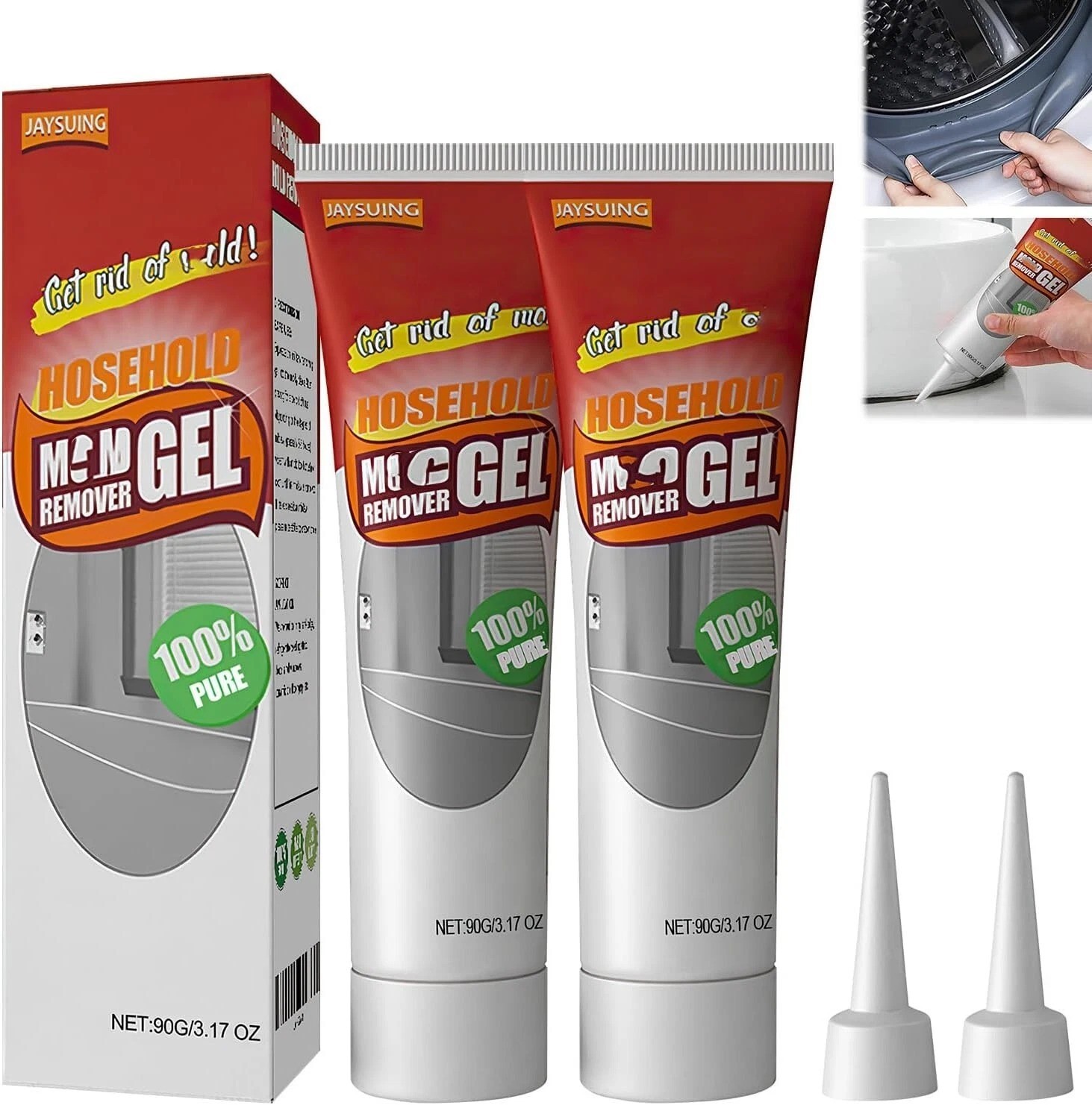 Nexa Nuroclean Remover Gel 2Pcs, Safe Tile Gap Cleaner for Bath & Kitchen