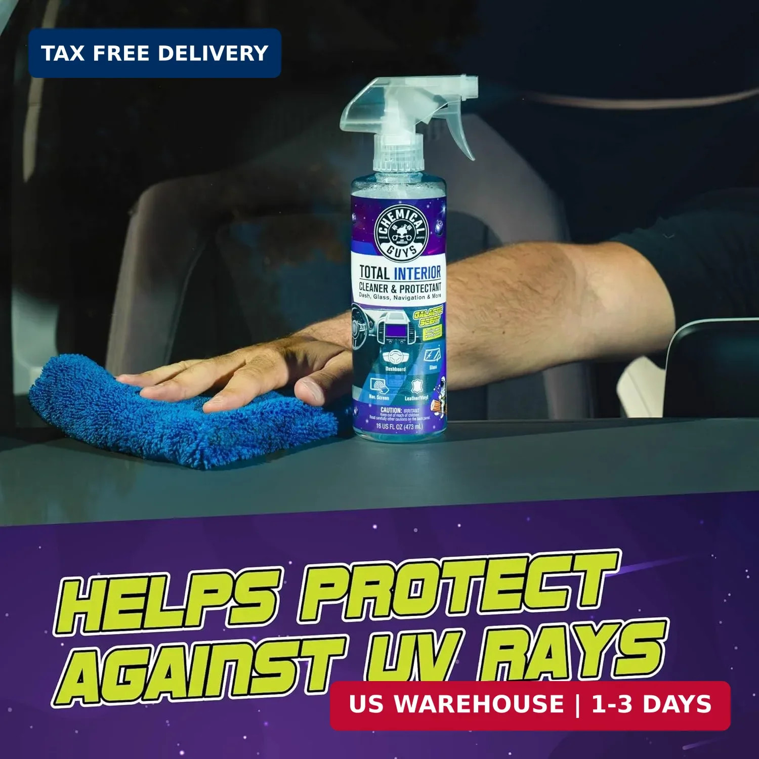 Chemical Guys Total Interior Cleaner & Protectant – (16 oz) All-in-One Car Inter