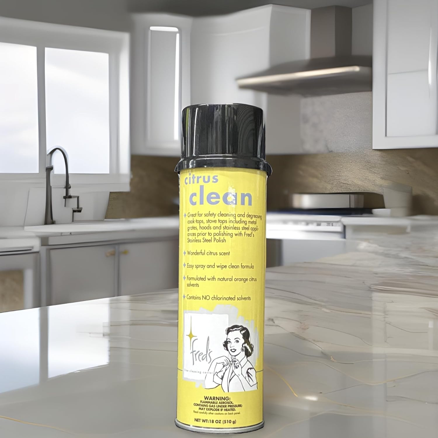 Citrus Clean Natural Orange Degreaser Spray – Heavy Duty Kitchen Cleaner for Sto