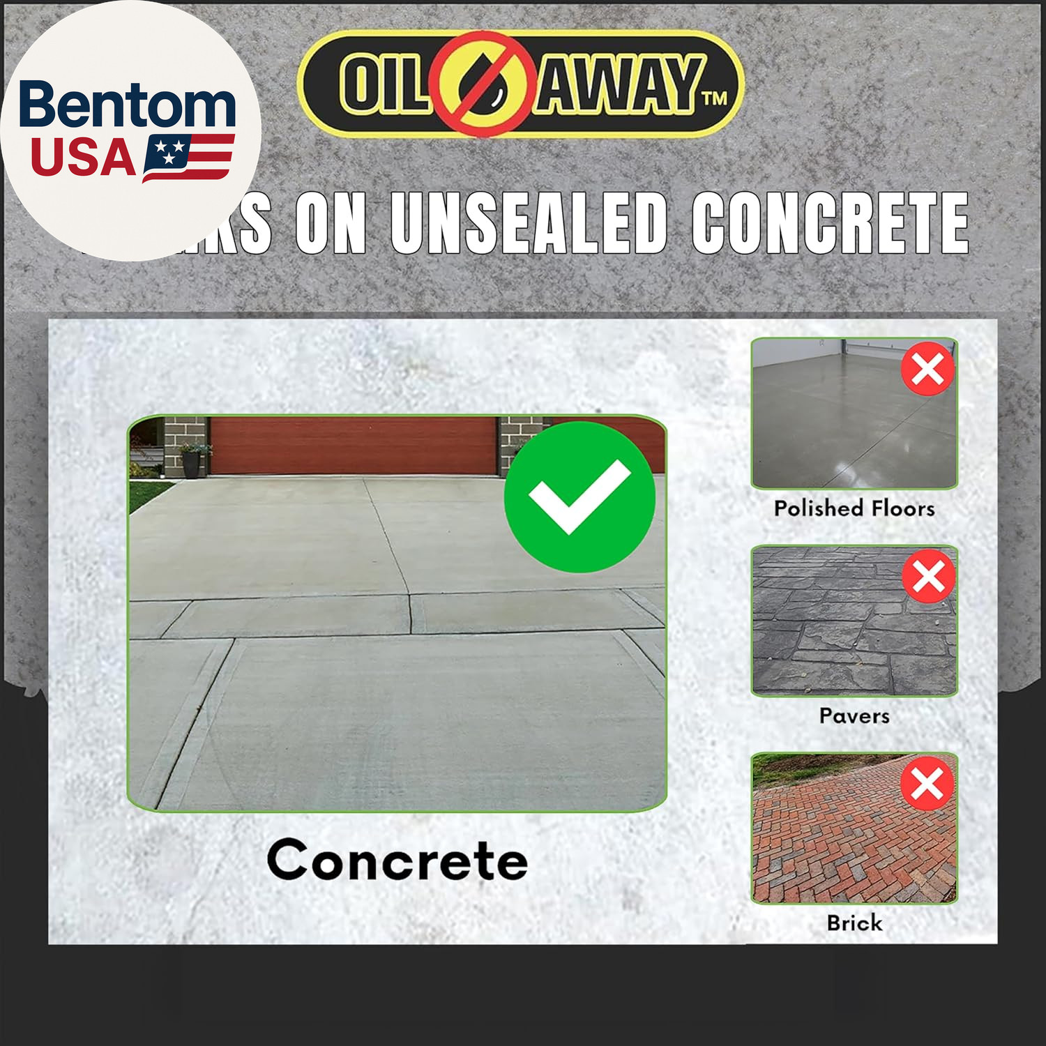 Oil Stain Fighter 10Oz Driveway Size | for Embedded, Dry Oil Stains | No Rinse C