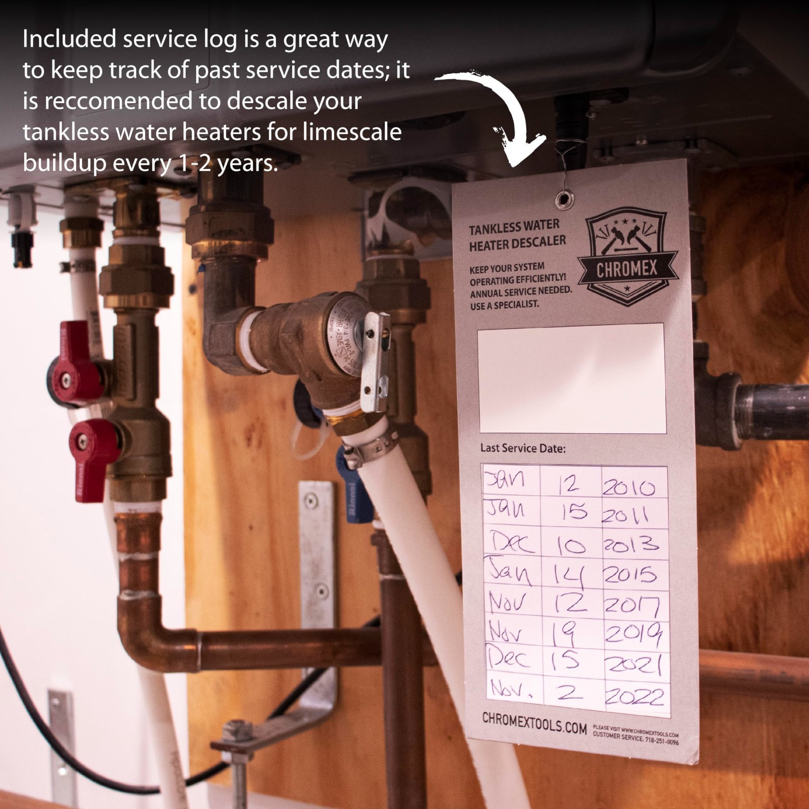 Chromex Tankless Water Heater Flush Kit with Concentrated Vinegar