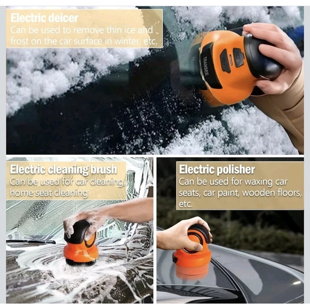 NEW 3-in-1 Electric Cordless Handheld Cleaning Set for Defrosting and Polishing