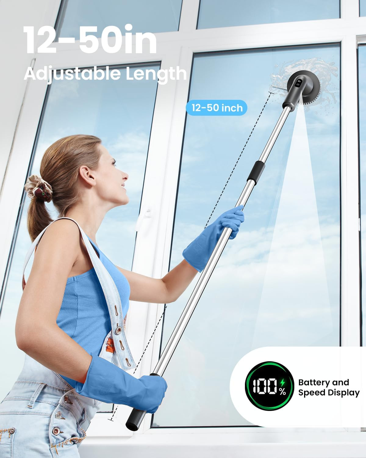 Electric Spin Scrubber, 2026 Upgraded Cordless Cleaning Brush Bathroom Scrubber,