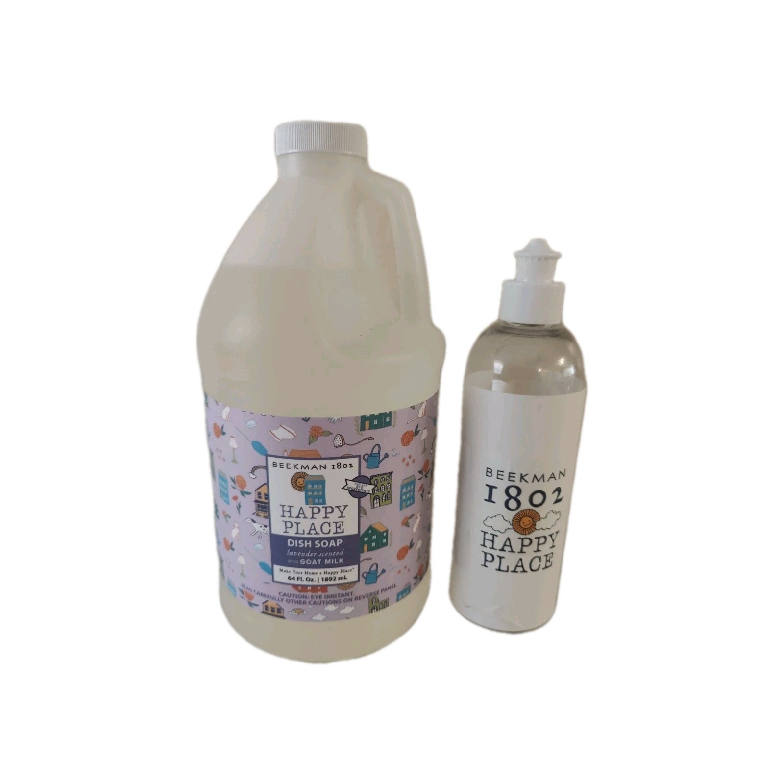 Beekman 1802 Happy Place 64 oz. Dish Soap with Dispenser Lavender Scented