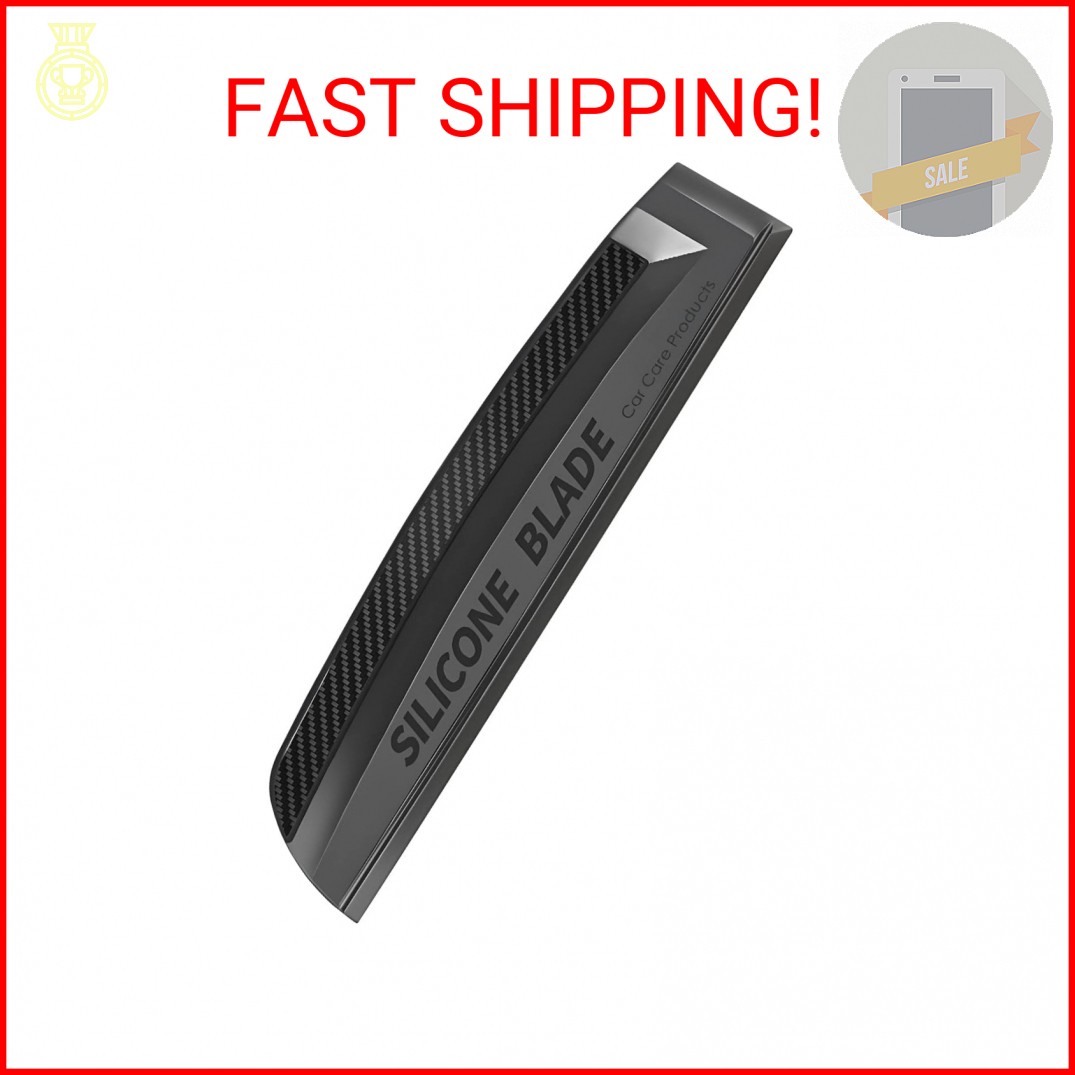 Moioee Car Window Squeegee, Soft Silicone Blade for Cleaning Water, Professional