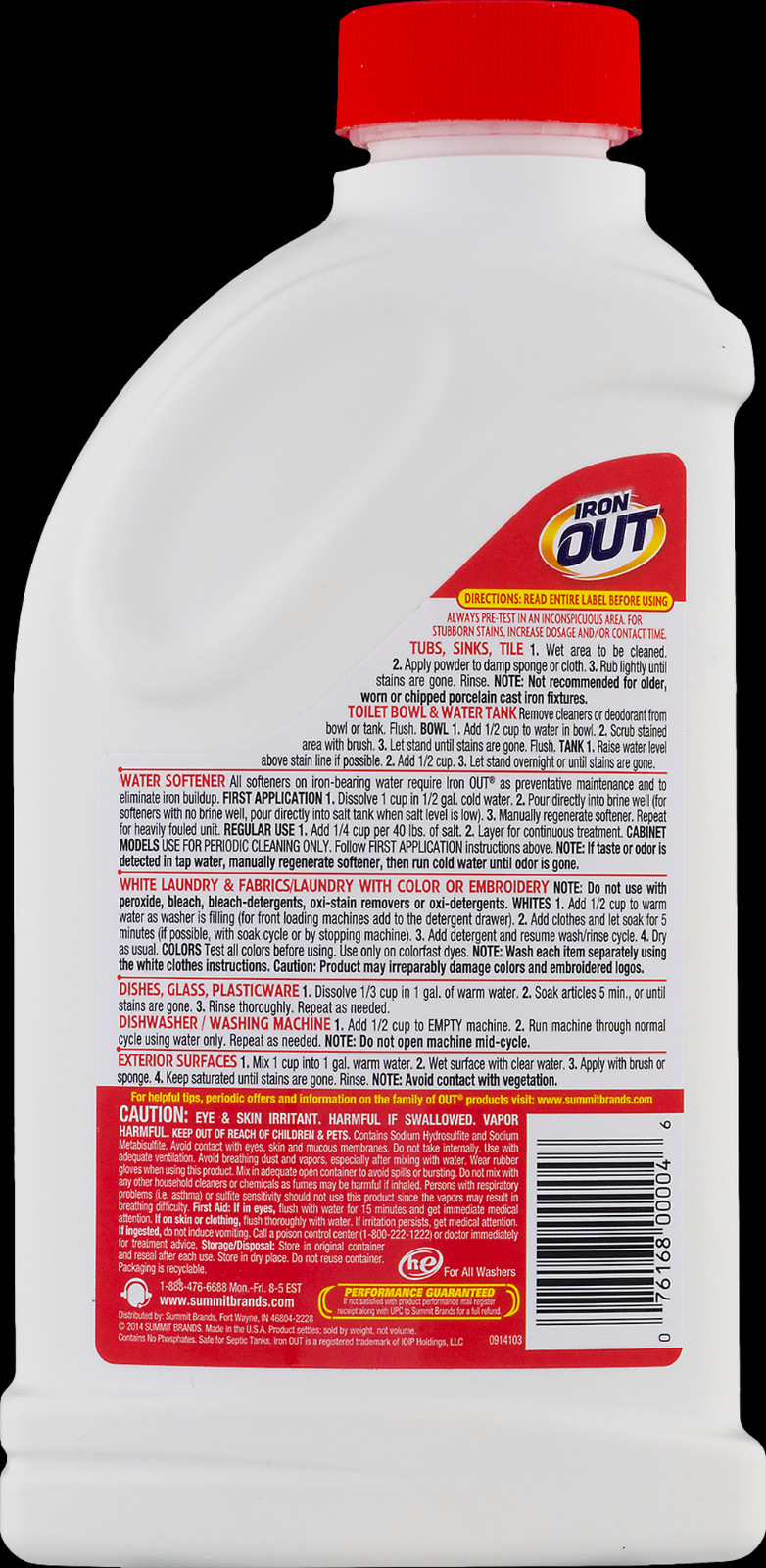 IRON OUT rEmOvE RUST Stain clothes laundry toilet tub 28 oz Summit Brands io30n