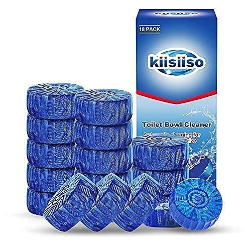Automatic Toilet Bowl Cleaner Tablets Bathroom Toilet Tank Cleaner,Blue, 18 Pack