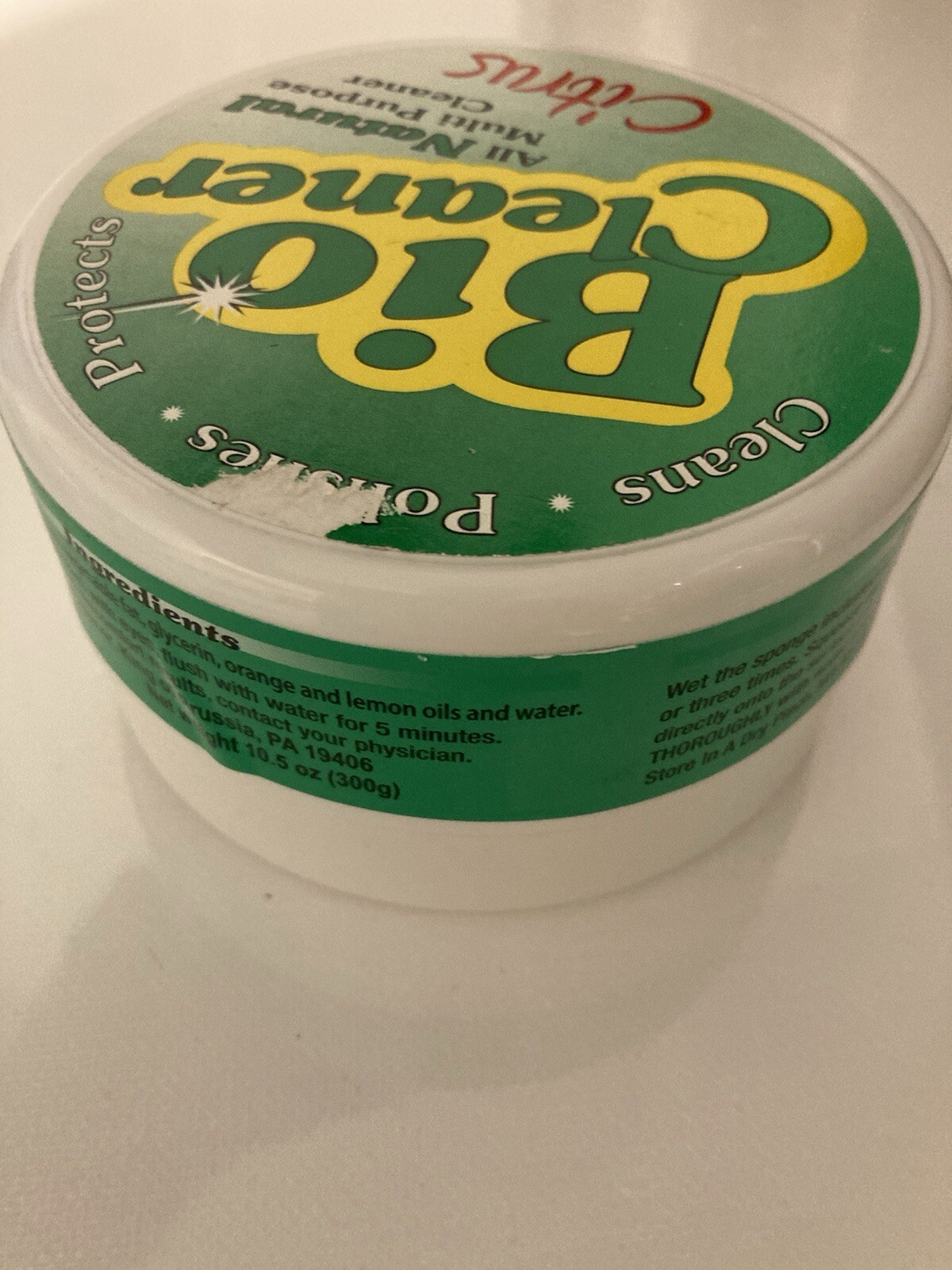 BioCleaner Citrus 10.5oz Plus Scrubber All Natural Multi Purpose