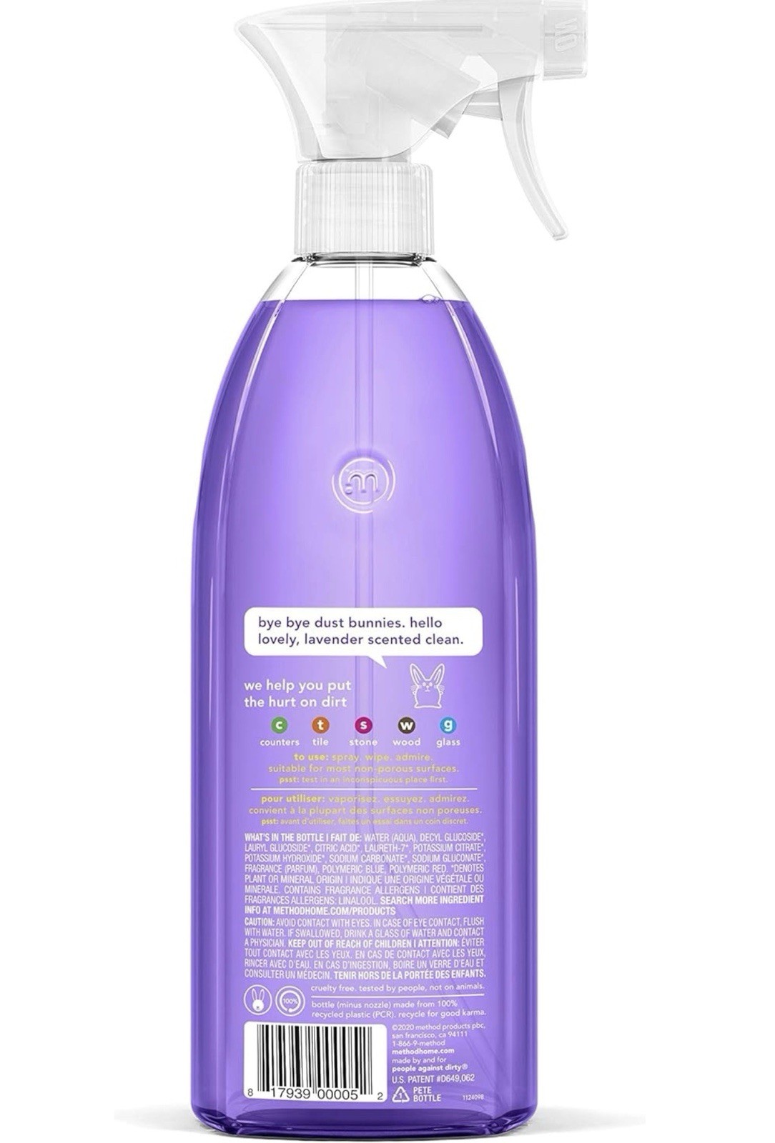 Method All-Purpose Cleaner Spray, French Lavender, Plant-Based Eco-friendly 28oz