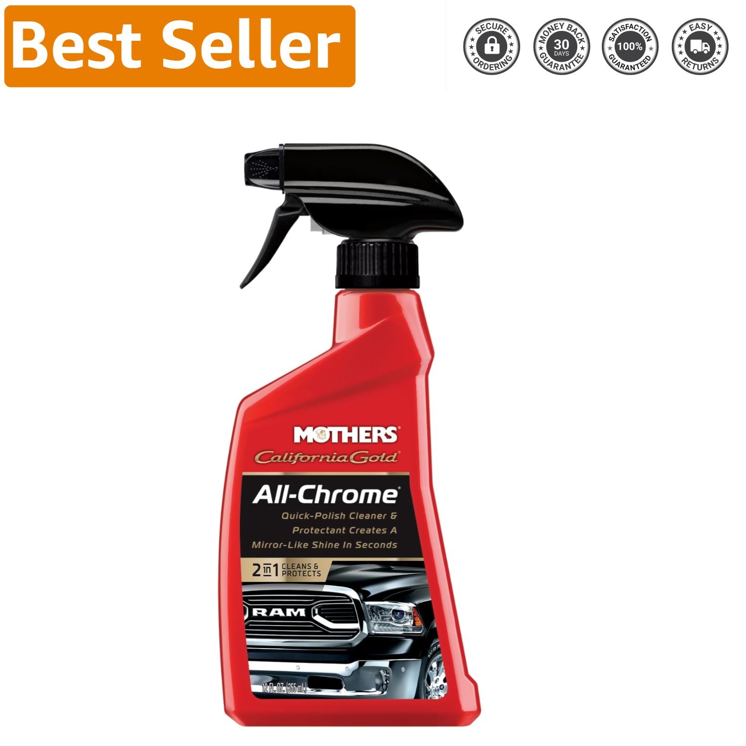 12 Oz. California Gold All-Chrome Cleaner – Removes Smudges & Protects Surfaces