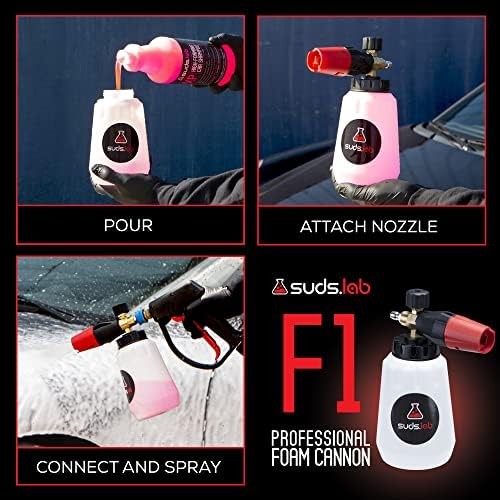 Suds Lab F1 Professional Foam Cannon with 32 Ounce Canister