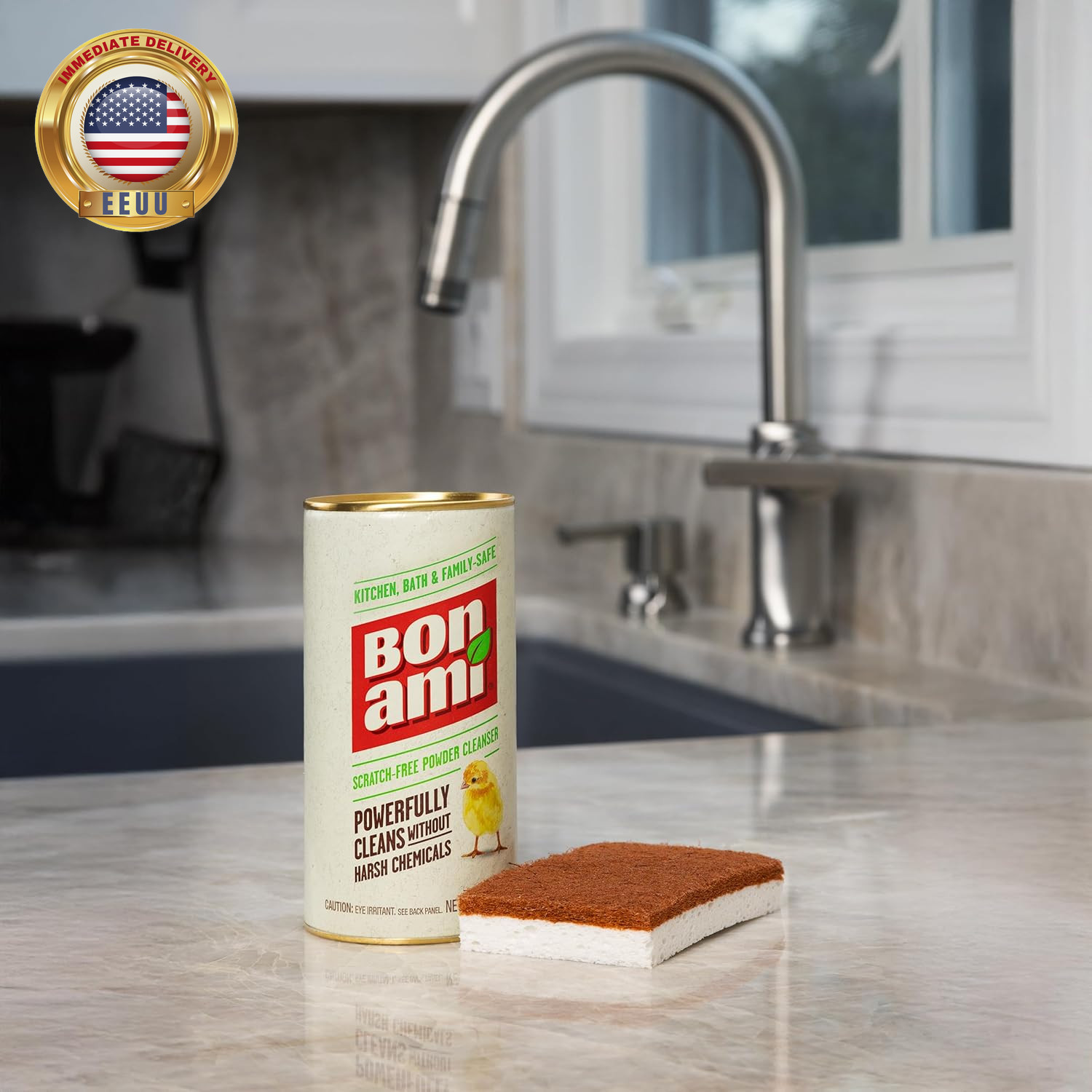 Powder Cleanser for Kitchens & Bathrooms – All Types of Surfaces, Cleans Grime &