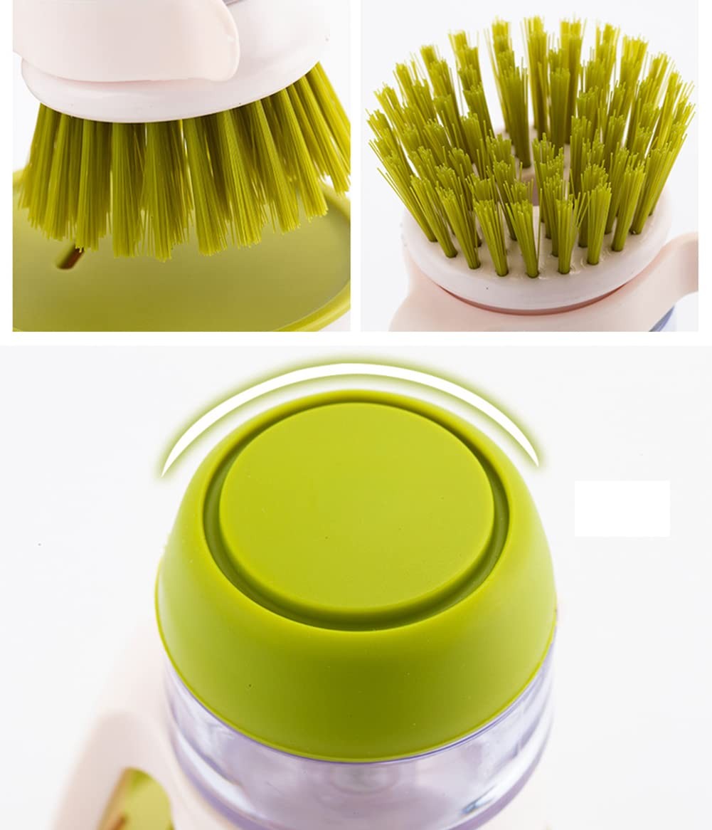 Dish Brush with Soap Dispenser, Dishwashing Kitchen Scrub Brushes Dish Scrubb…