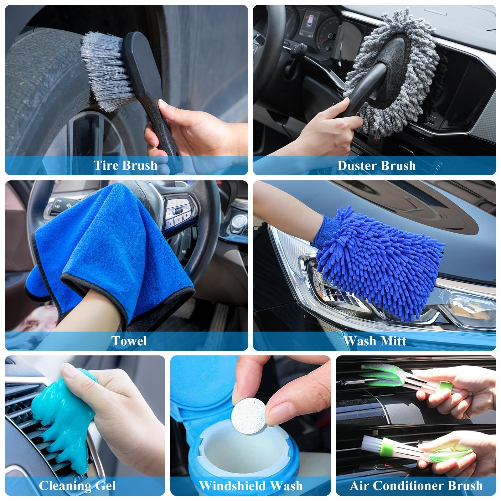 32pcs Car Detailing Brush Set Car Detailing Kit Auto Detailing Drill Brush Set C