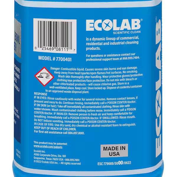 1 Gal. Acidic Toilet Bowl Cleaner and Limescale Remover for Bathroom Toilets and